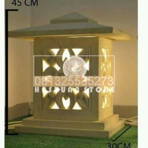 batu ukir alam lampion