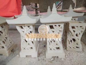 batu ukir alam lampion