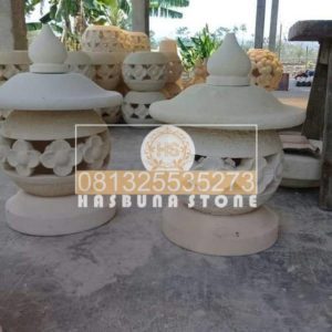 batu ukir alam lampion